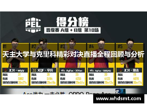 天主大学与克里科精彩对决直播全程回顾与分析